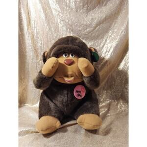 Vintage Valentine Monkey Plush Gorilla Ape Whistle Cat Call Tested Works Hot Lip